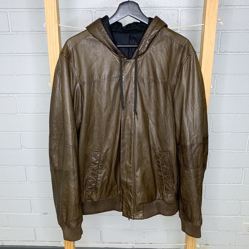 VINCE MEN'S LEATHER JACKET